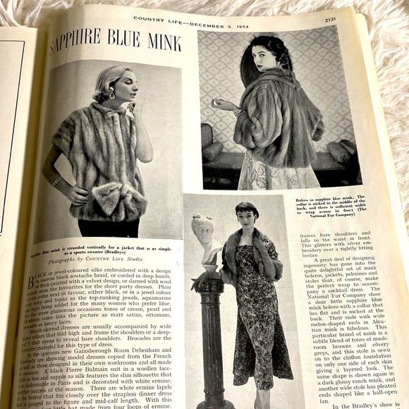 VINTAGE COUNTRY LIFE MAGAZINE Christmas Ads December 9, 1954 EUC - Picture 15 of 16